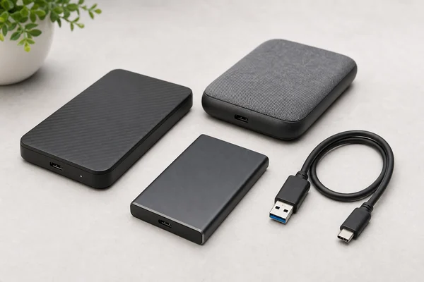 外付けHDD / SSDを一緒に送れるもの